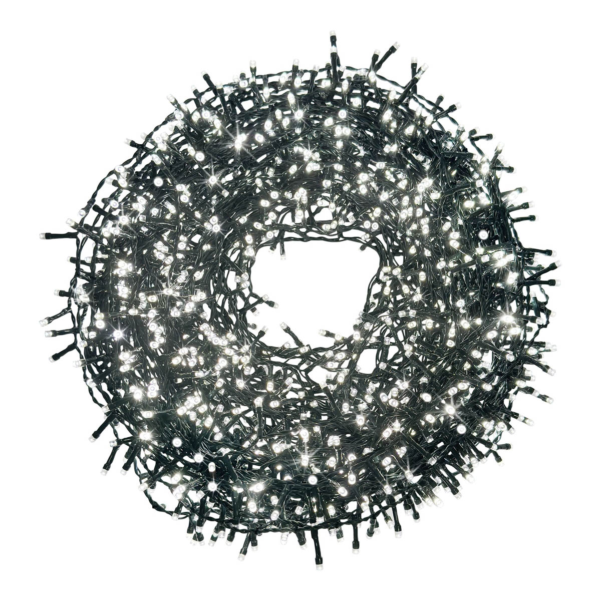 LED Christmas String Lights 1500 Ice White Timer Indoor Outdoor Home 54.97m - Image 1