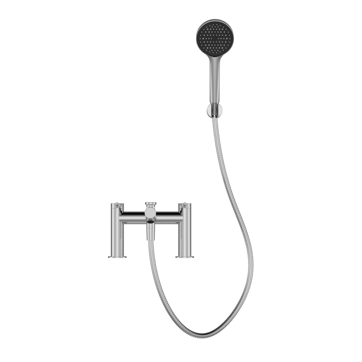 Bath Filler Tap Mixer Shower Handheld Chrome Double Lever Single Spray Pattern - Image 3