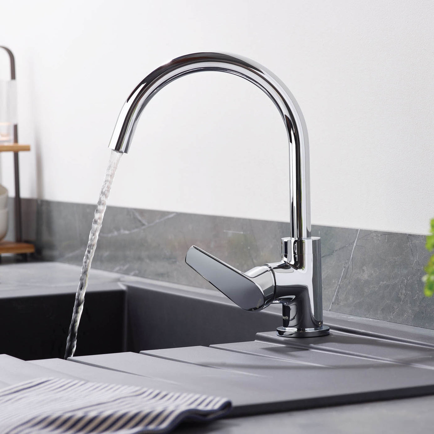 Bristan Kitchen Tap Monobloc Mixer Chrome Single Lever Swivel Spout Faucet - Image 3