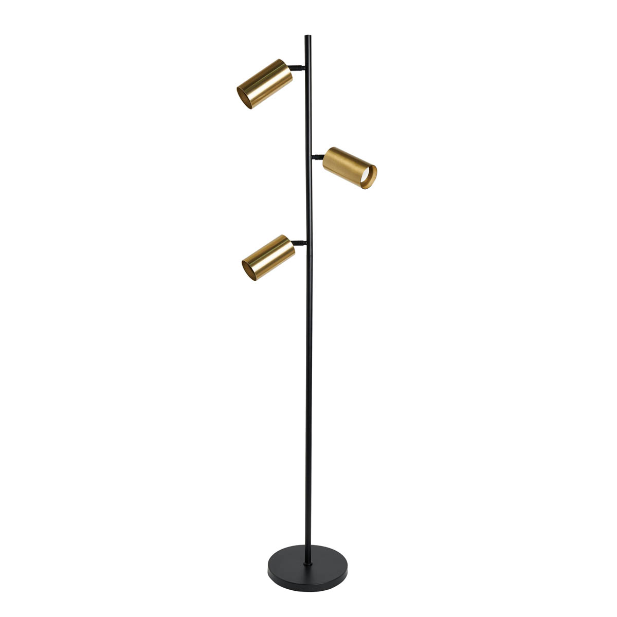 Inlight Floor Lamp 3 LED Adjustable Shades Antique Brass Metal Matt Black Modern - Image 8