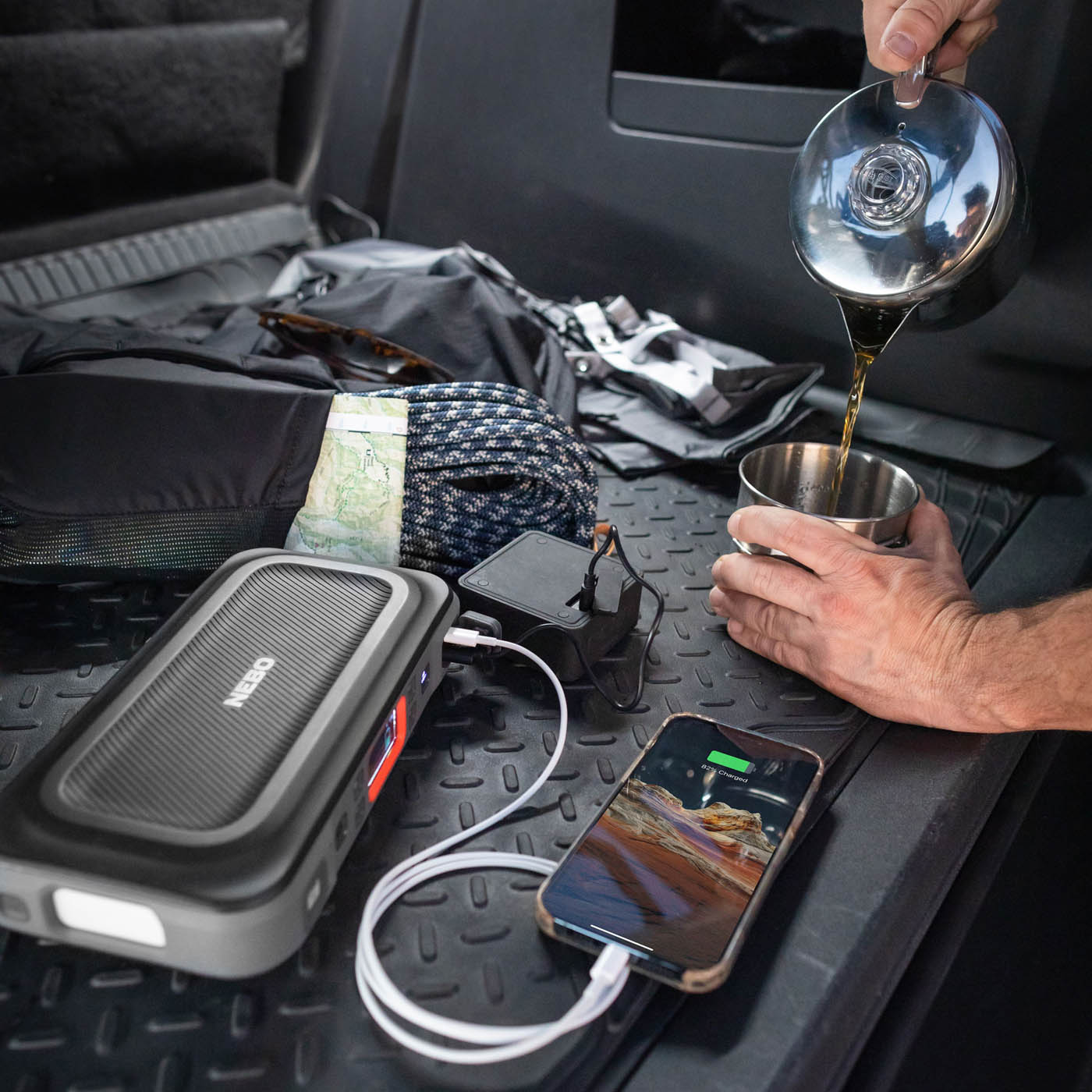 Nebo Car Jump Starter And Air Tyre Compressor Assist Air 1500A Compact Powerful - Image 4