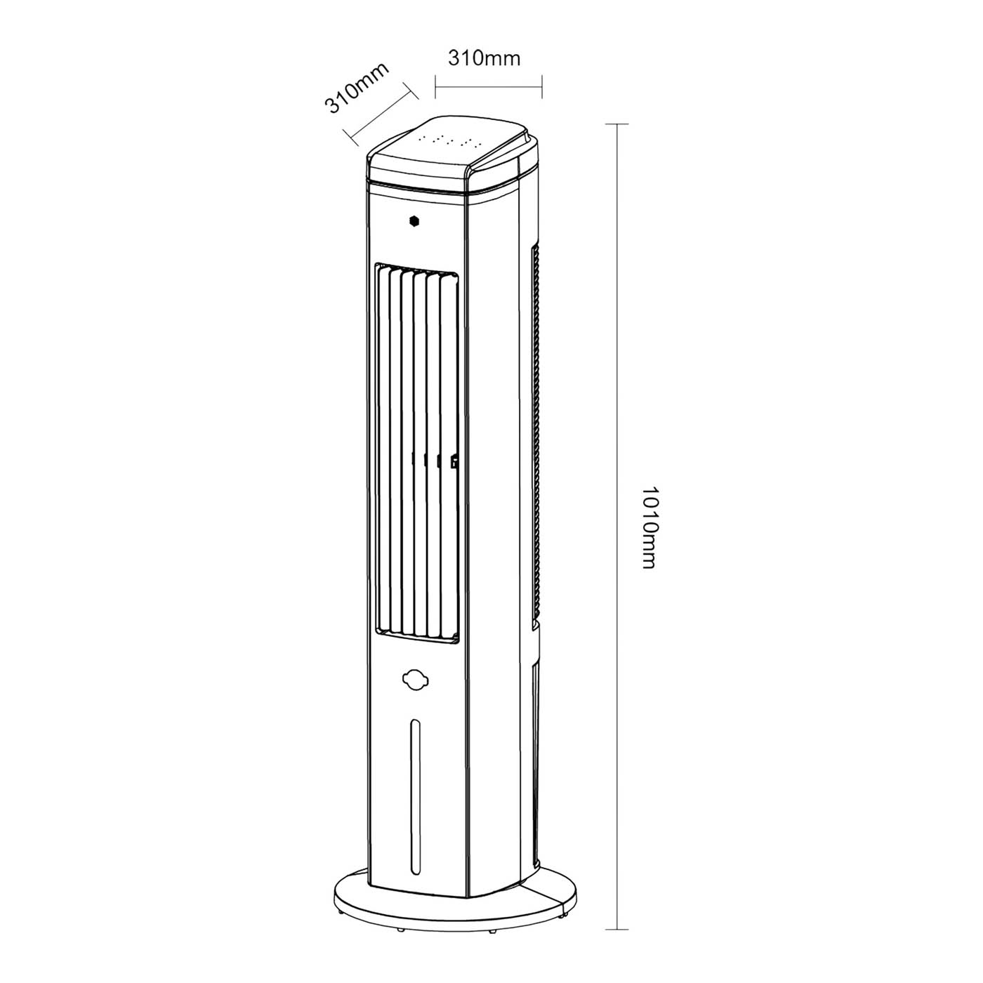 Portable Air Cooler White Remote Controlled Oscillation 6 speeds Timer 45W - Image 3