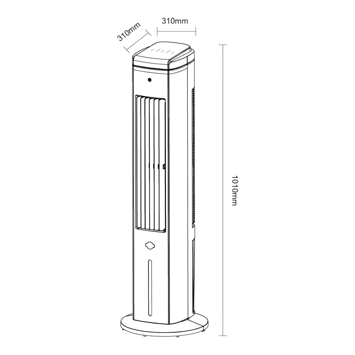 Portable Air Cooler White Remote Controlled Oscillation 6 speeds Timer 45W - Image 3