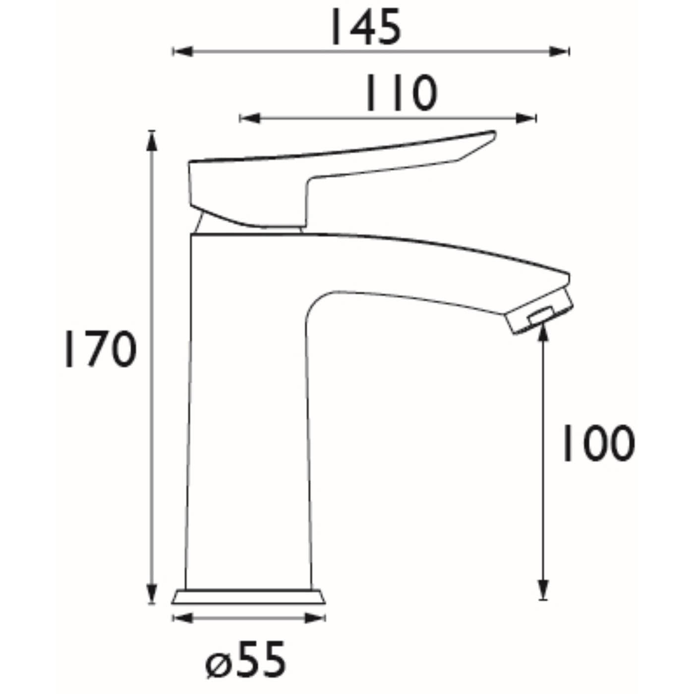 Bristan Basin Mixer Tap Apelo Polished Chrome Effect Round Single Lever Modern - Image 2