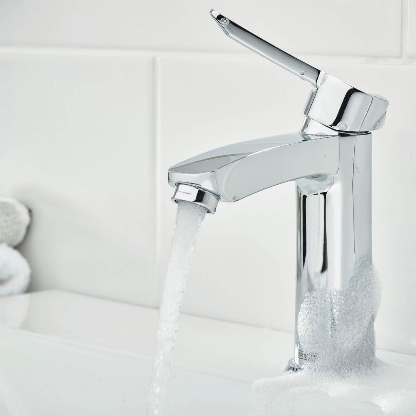 Bristan Basin Mixer Tap Apelo Polished Chrome Effect Round Single Lever Modern - Image 6