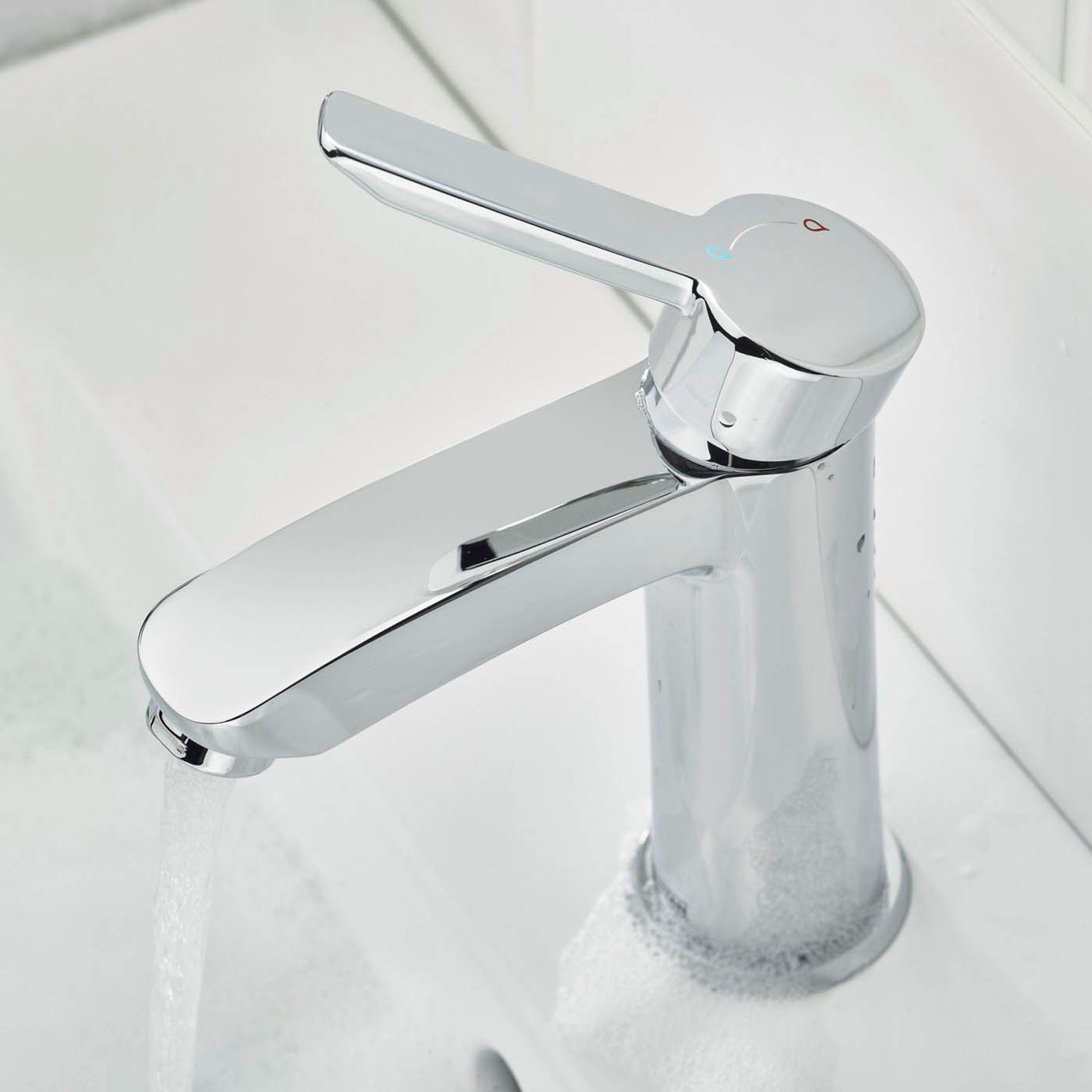 Bristan Basin Mixer Tap Apelo Polished Chrome Effect Round Single Lever Modern - Image 8