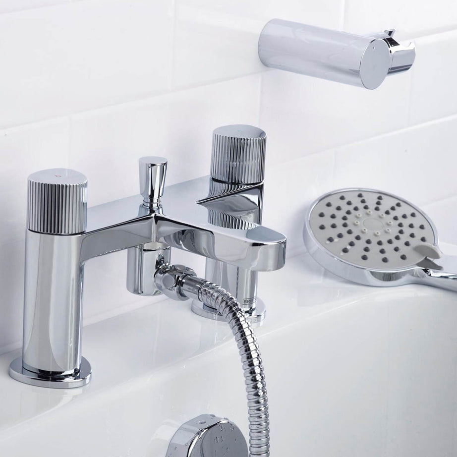 Bristan Bath Filler Tap Shower Mixer Chrome Round Head 3 Spray Pattern Bathroom - Image 10