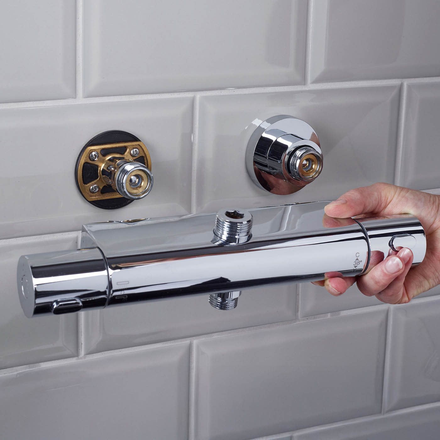 Bristan Buzz Chrome effect Rear fed Thermostatic Mixer Shower with 2 heads - Image 6