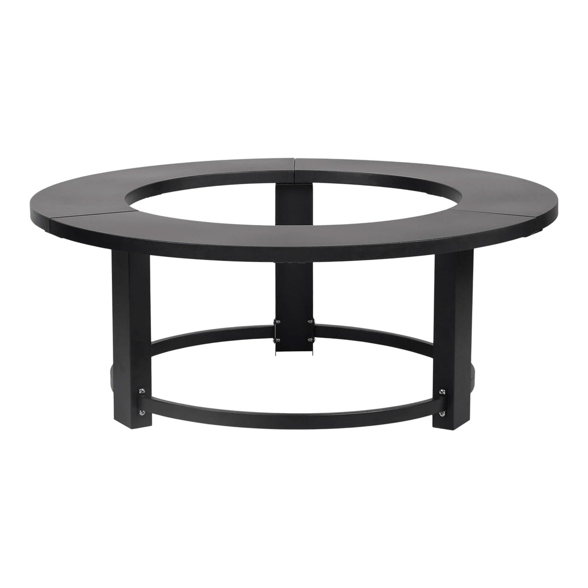 GoodHome Black Side Table Modern Garden Patio Outdoor Furniture - Image 2