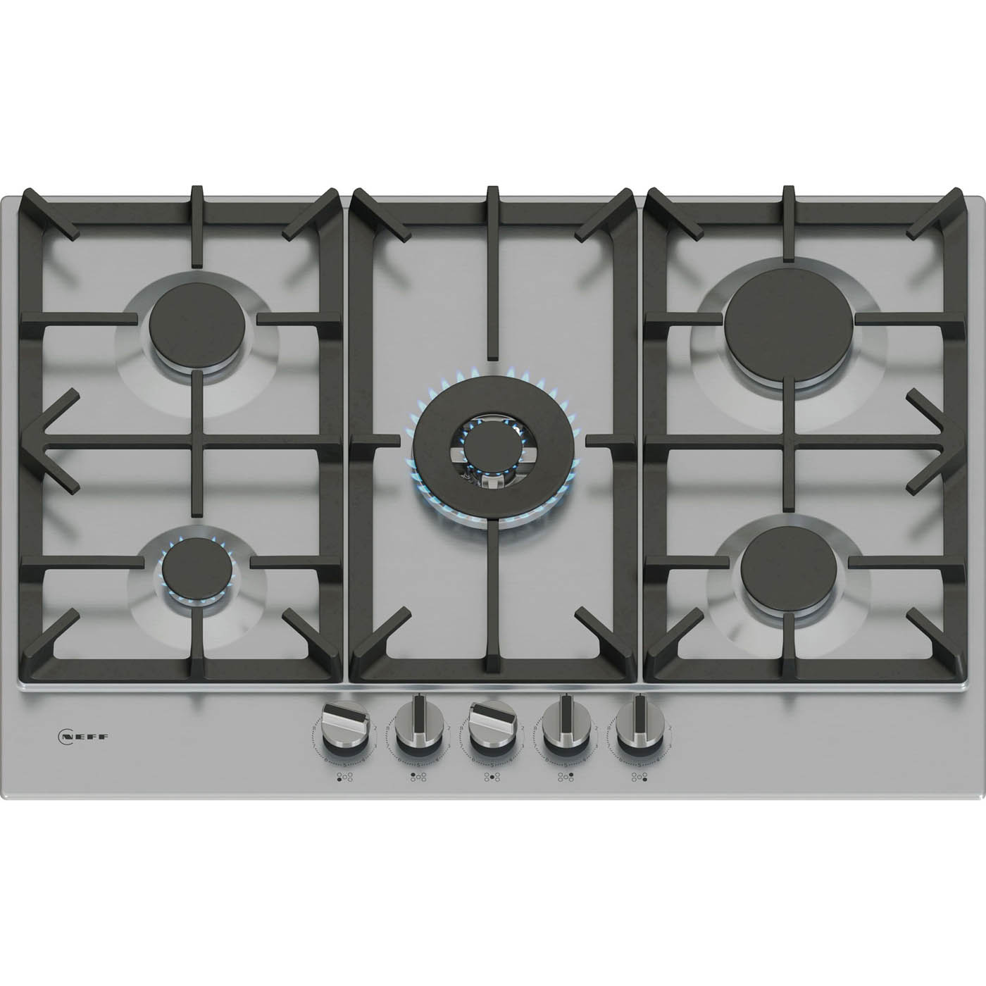 NEFF Gas Electric Hob N70 T27CIQ8N0 5 Burners 9 Flame Levels Kitchen Stove 75cm - Image 1