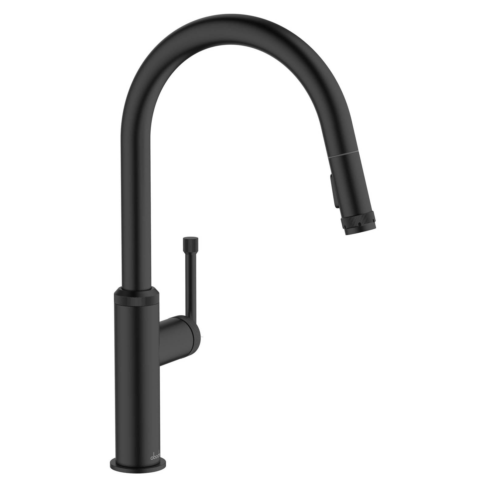 Abode Kitchen Sink Tap Mixer Black Single Lever Pull Out Spout Modern Faucet - Image 1