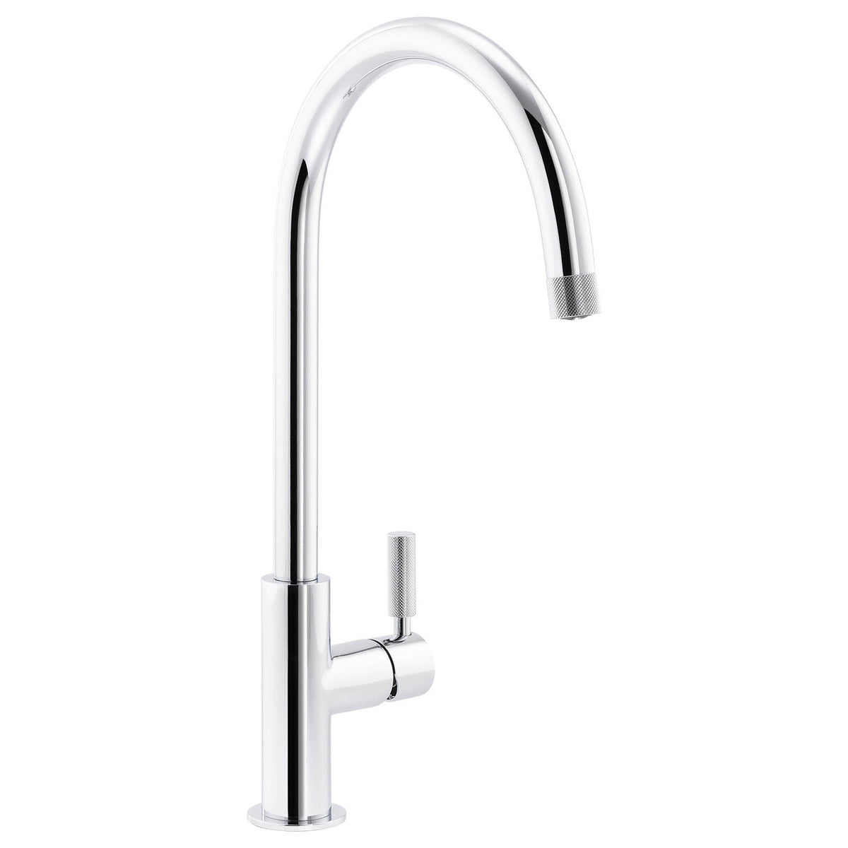 Abode Kitchen Sink Tap Mixer Chrome Single Side Lever Swivel Spout Faucet - Image 1