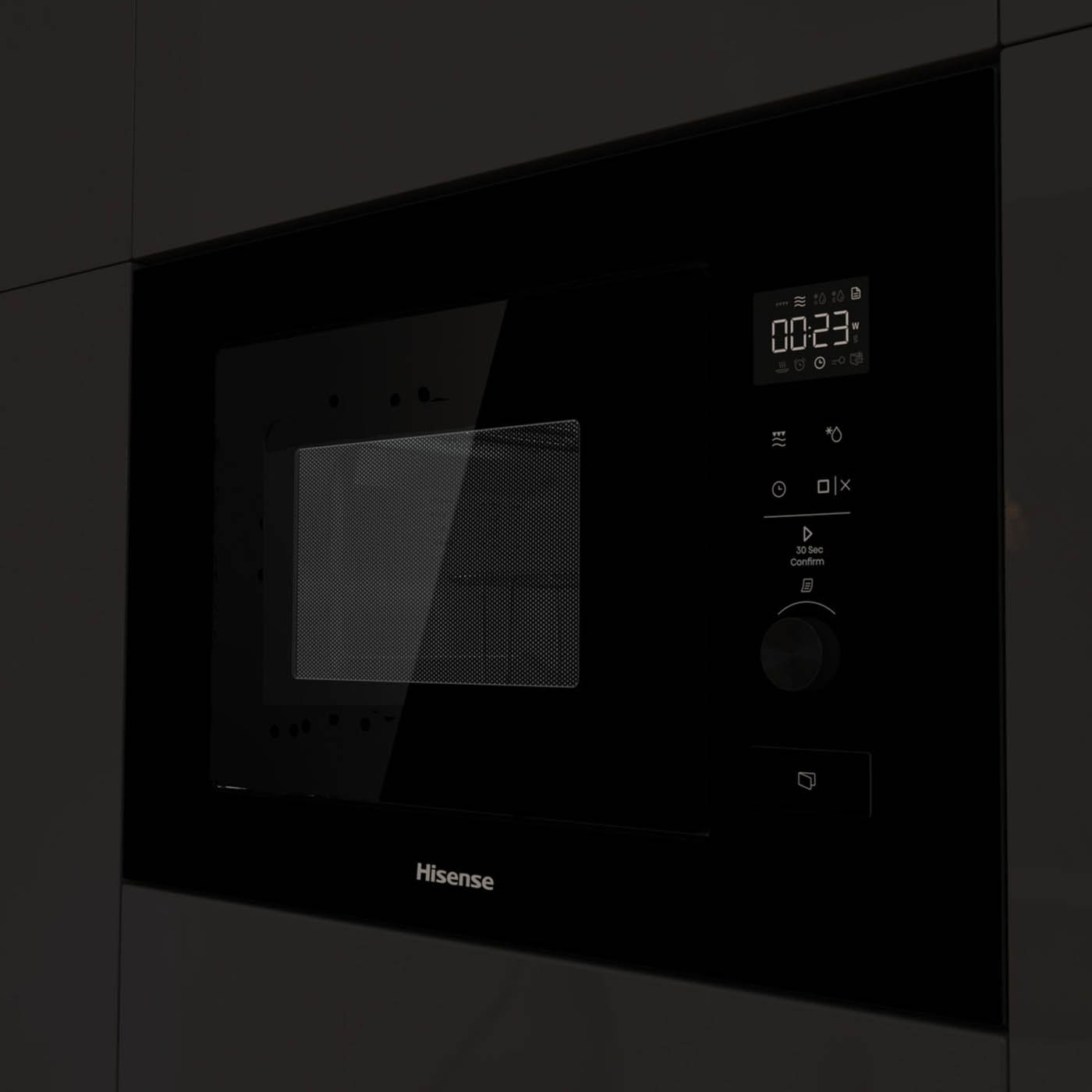 Hisense Built-in Microwave 20L BIM320G52BGUK Mirrored black - Image 5