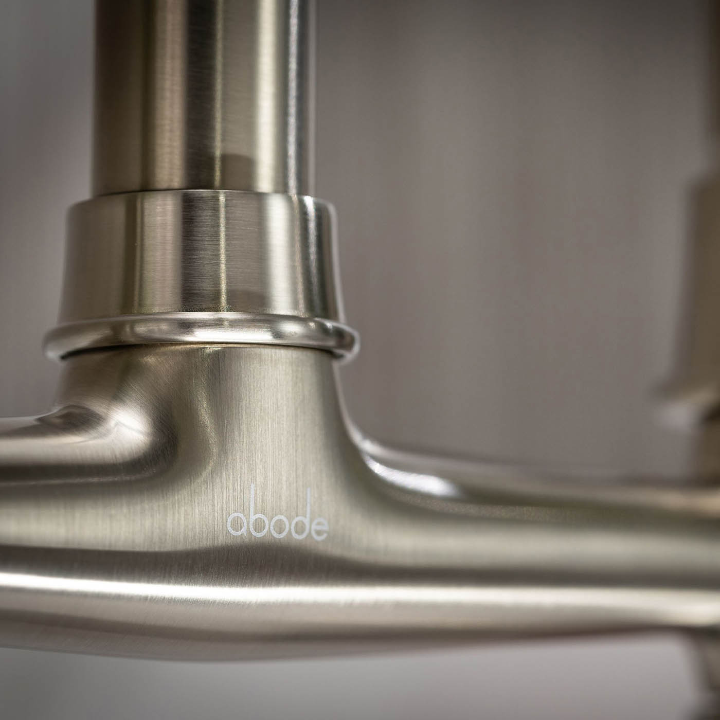 Abode Kitchen Sink Mixer Tap Dual Lever Nickel Effect Swivel Traditional - Image 6