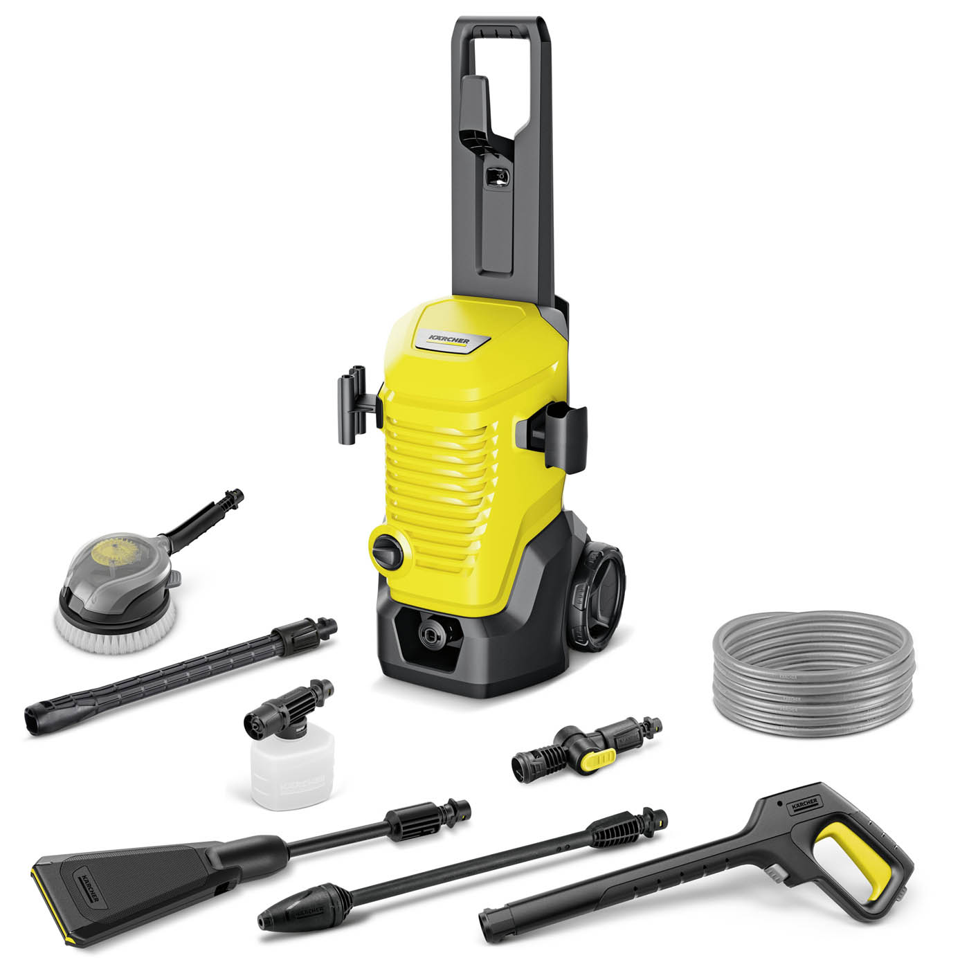 Karcher K4 WCM High Pressure Washer Jet Corded Wheeled Powerful 130bar 1.8kW - Image 1