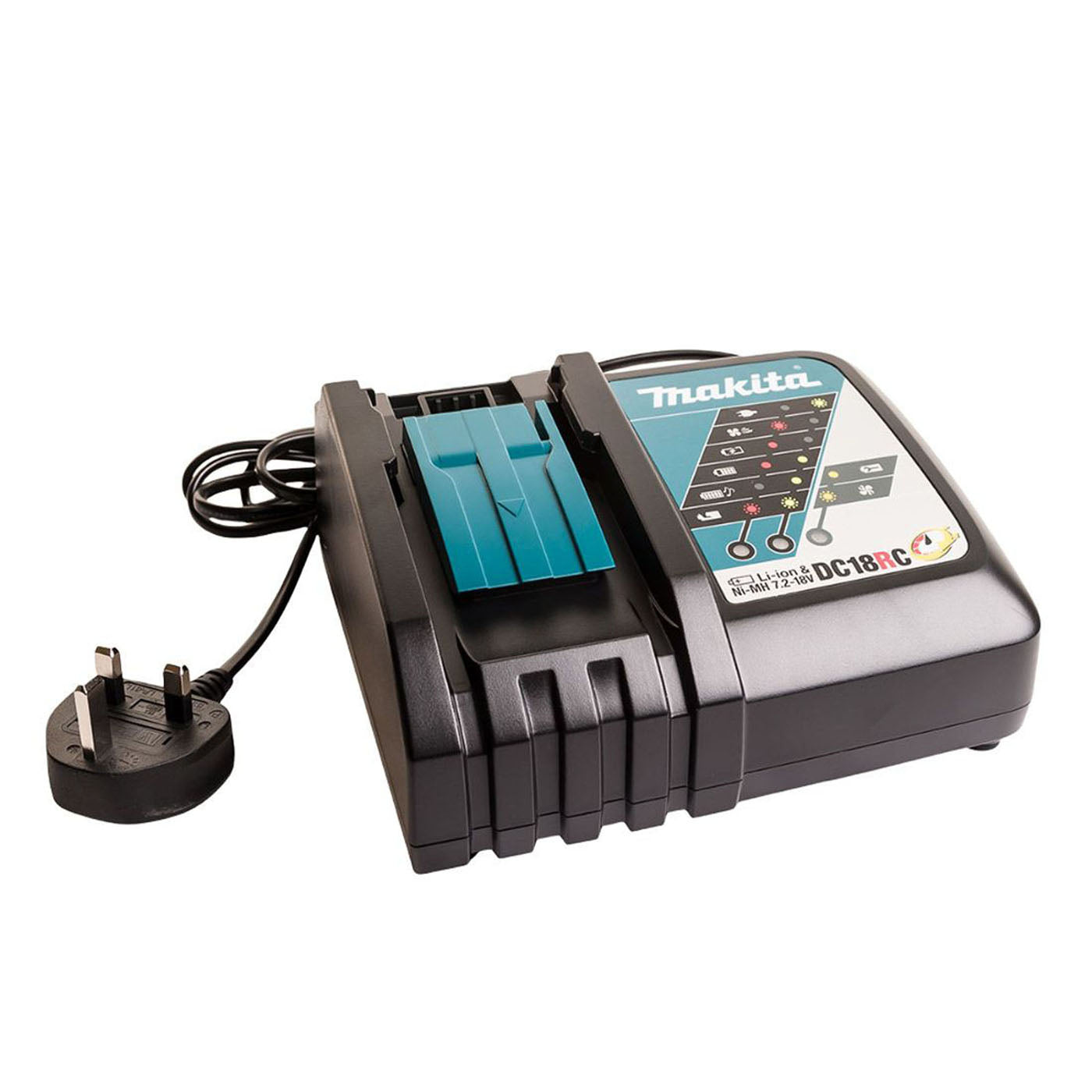 Makita Fast Battery Charger 18V LXT Li-Ion DC18RC 7.2 / 14.4 / 18V Compact - Image 2
