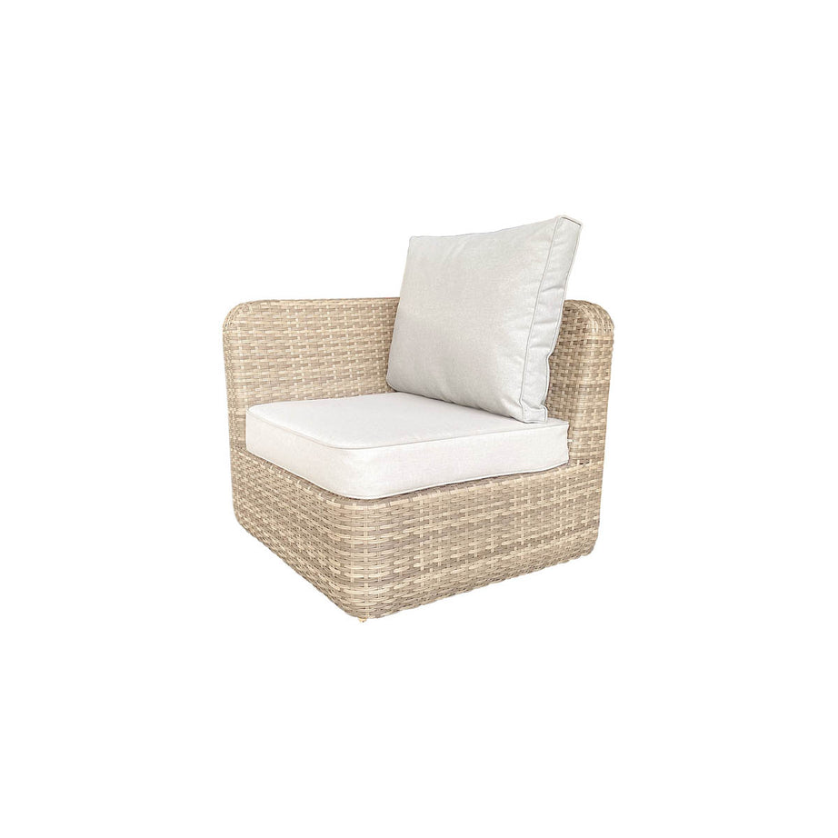 Rattan Garden Set 6 Seater Modular Outdoor Patio Dining Furniture Beige - Image 9