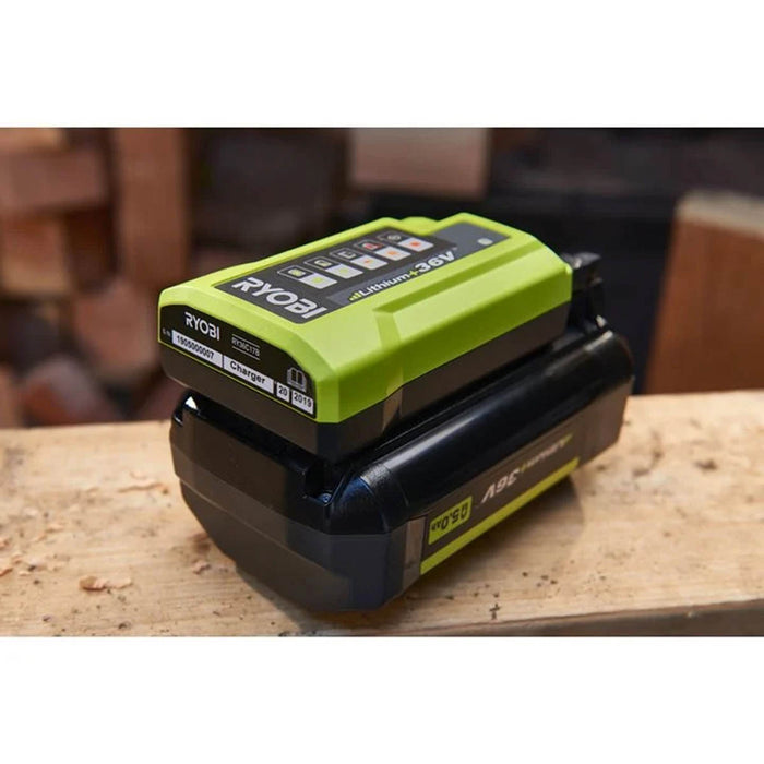 Ryobi Battery Charger 36V MAX POWER LED Indicator Powerful Compact Garden Tools - Image 2