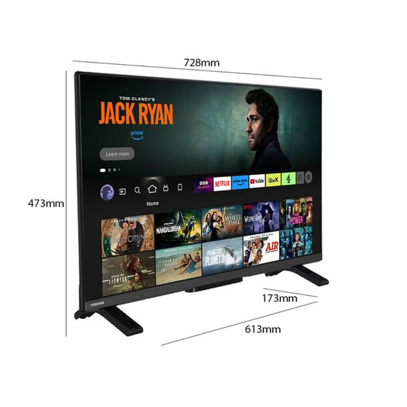 Toshiba Smart Fire TV 32" 32WF2F53DB HD Ready HDR LED With Freeview Play - Image 3