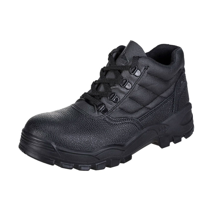 Ankle Safety Work Boots Black Steel Toe Cap Lightweight Anti Static Size 6.5UK - Image 1