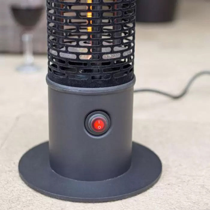 Garden Heater Tower Portable Electric IP54 Handle Outdoor Patio (H) 65cm 1200W - Image 2