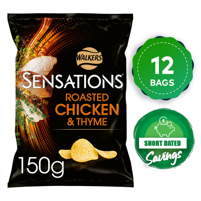 Sensations Walkers Crisps Roast Chicken Thyme Sharing 12 Bags x 150g - Image 10