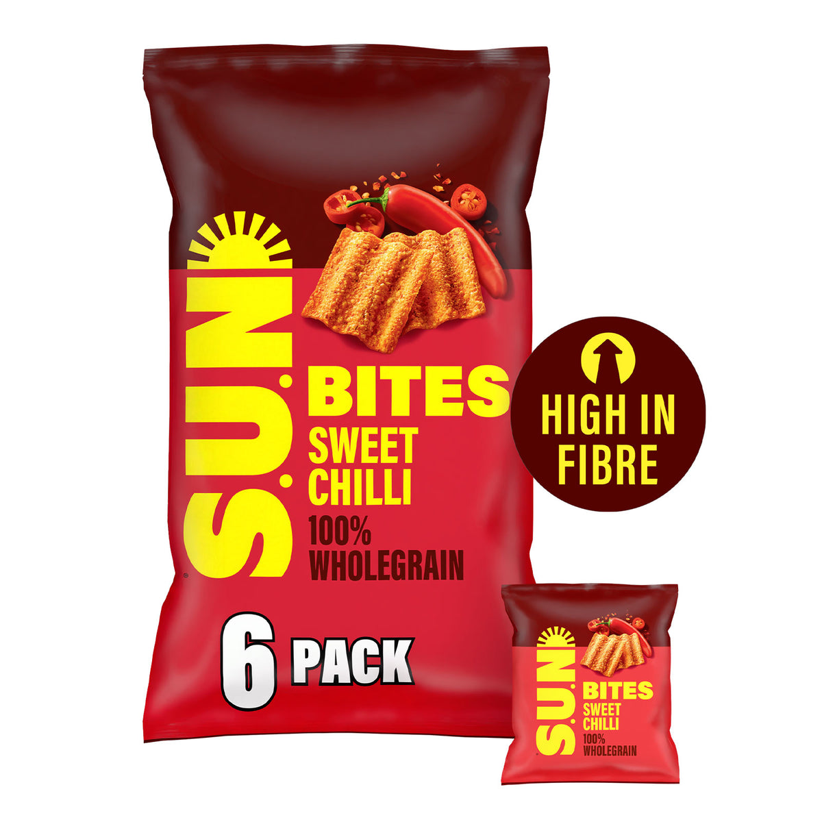 Sunbites Snacks Sun Ripened Sweet Chilli Multipack Crisps 108 x 25g - Image 3