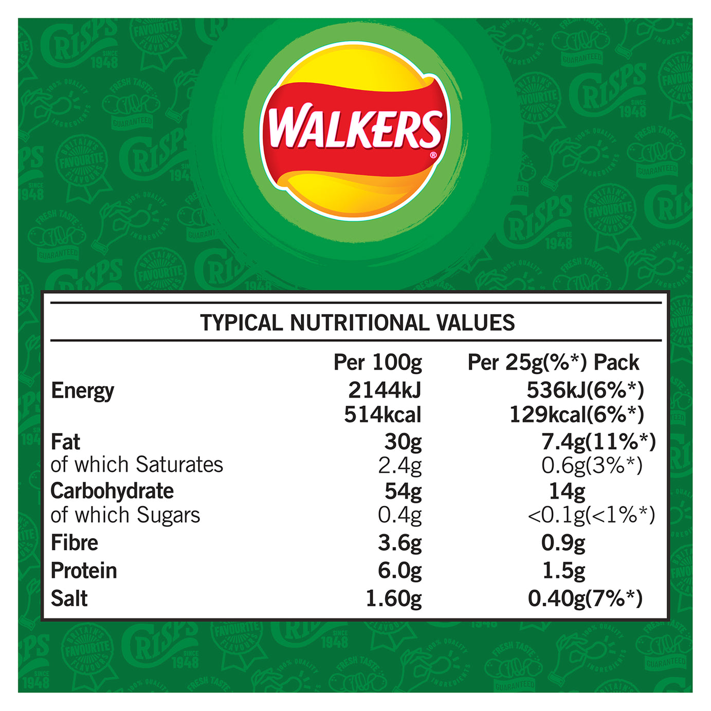 Walkers Crisps Salt And Vinegar Sharing Multipack 180 Bags x 25g - Image 6