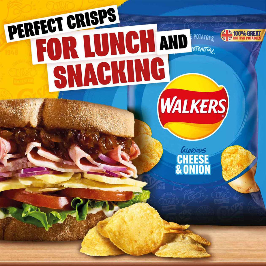 Walkers Crisps Cheese Onion Multipack Sharing Snacks 210 Bags x 25g - Image 6