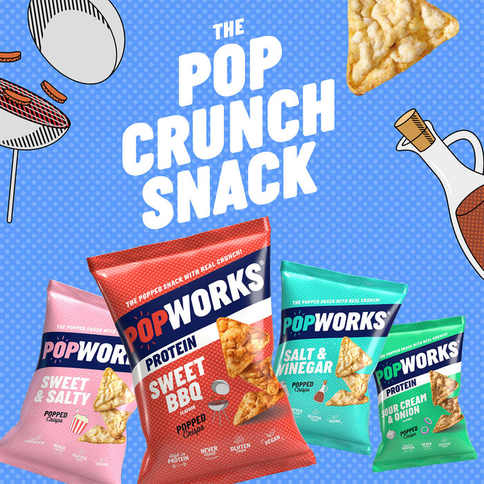 PopWorks Crisps Sweet And Salty Sharing Popped Snacks 12 Bags x 85g - Image 3