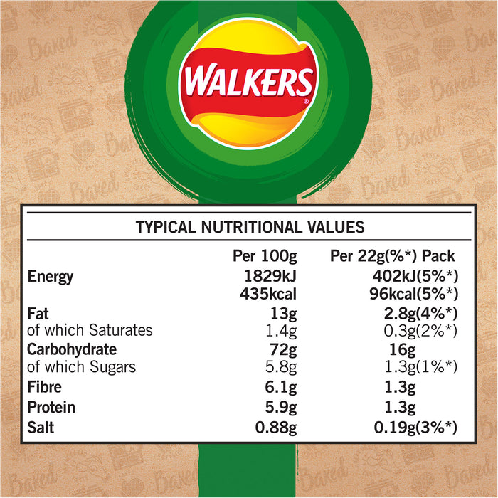 Walkers Baked Crisps Salt & Vinegar Multipack Snacks 108 Bags - Image 3