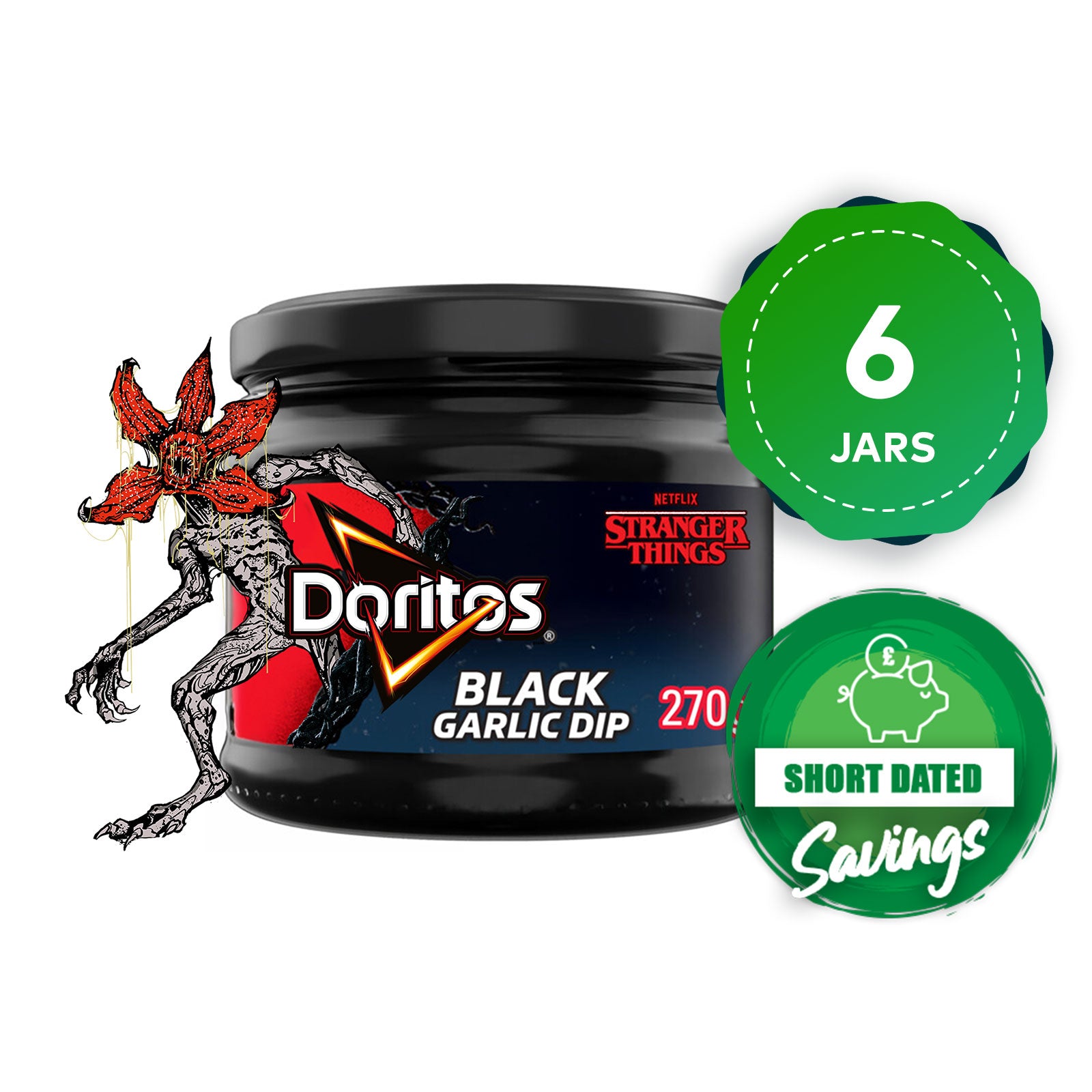 Doritos Garlic Dip Sauce Limited Edition Stranger Things Black 6 x 270g Bundle - Image 10