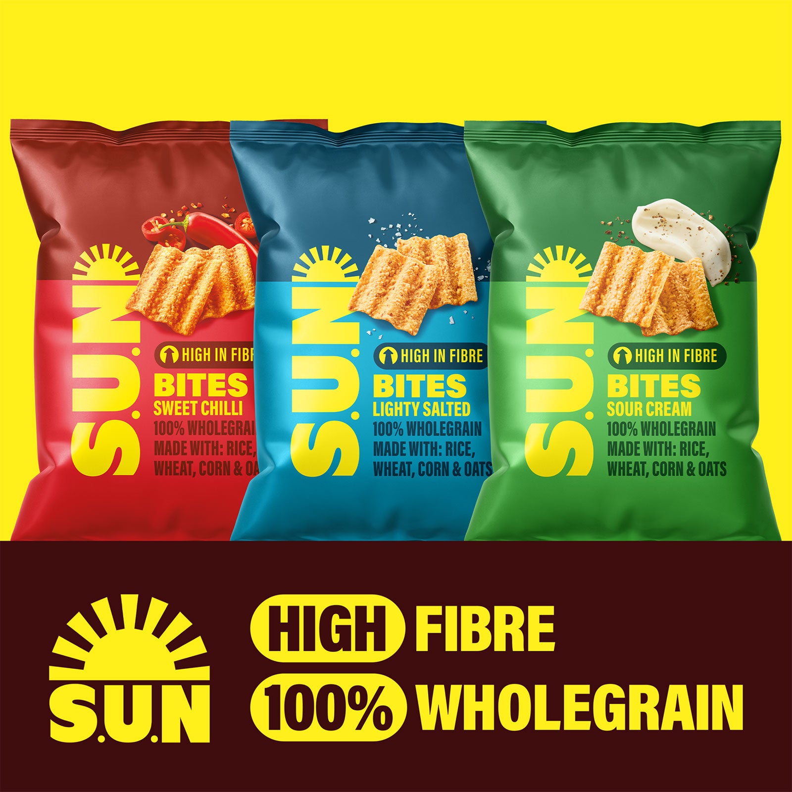 Sunbites Snacks Sweet Chilli Wholegrain Sharing Bag Crisps 12 x 95g - Image 5