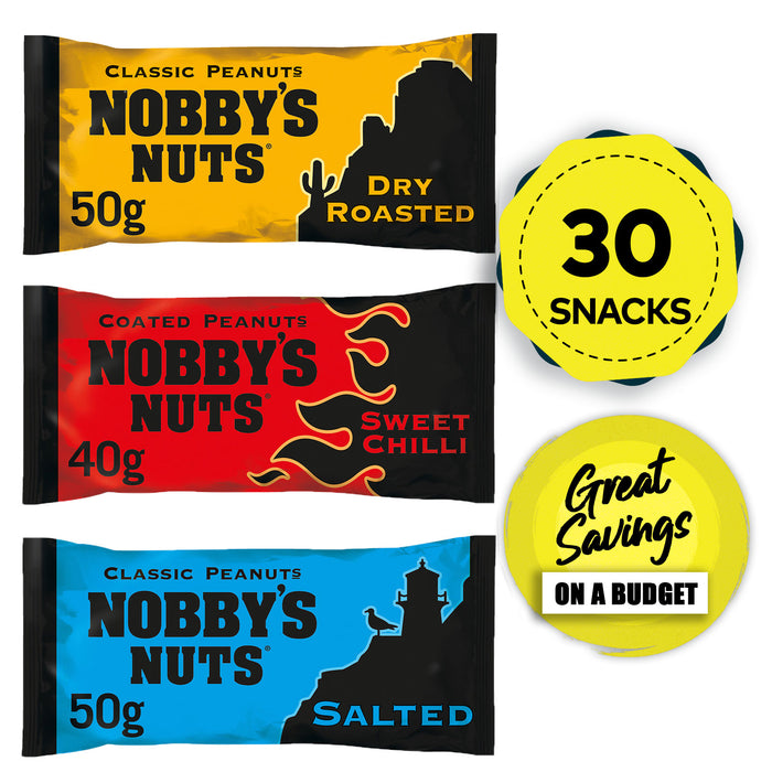 Nobby's Nuts Snack Bar Sweet Chilli Salted Roasted Peanuts Bundle - Image 1