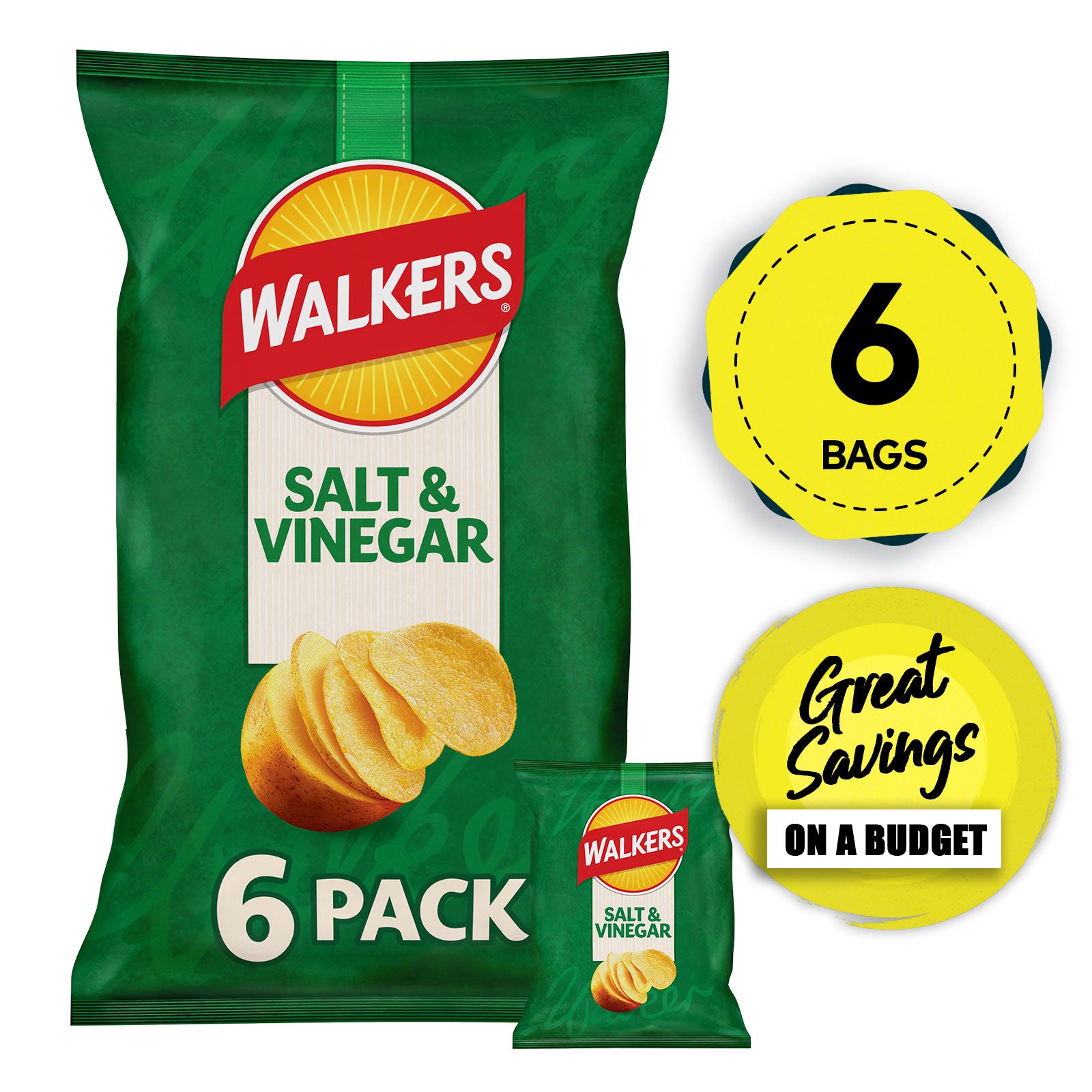 Walkers Crisps Salt & Vinegar Worcester Prawn Chicken Smoky Bacon Bundle 54 Bags - Image 4