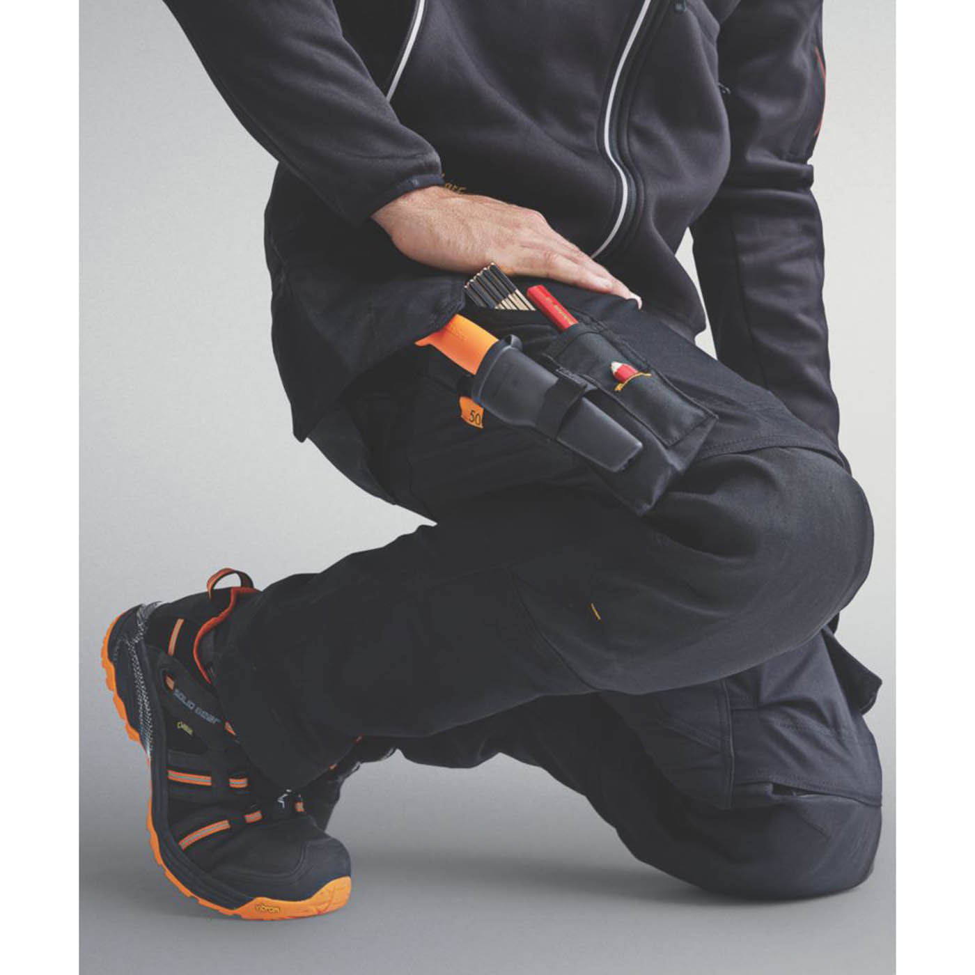 Snickers Work Trousers Mens Slim Fit Black Stretch Multi Pockets Cargo 35W 35L - Image 3
