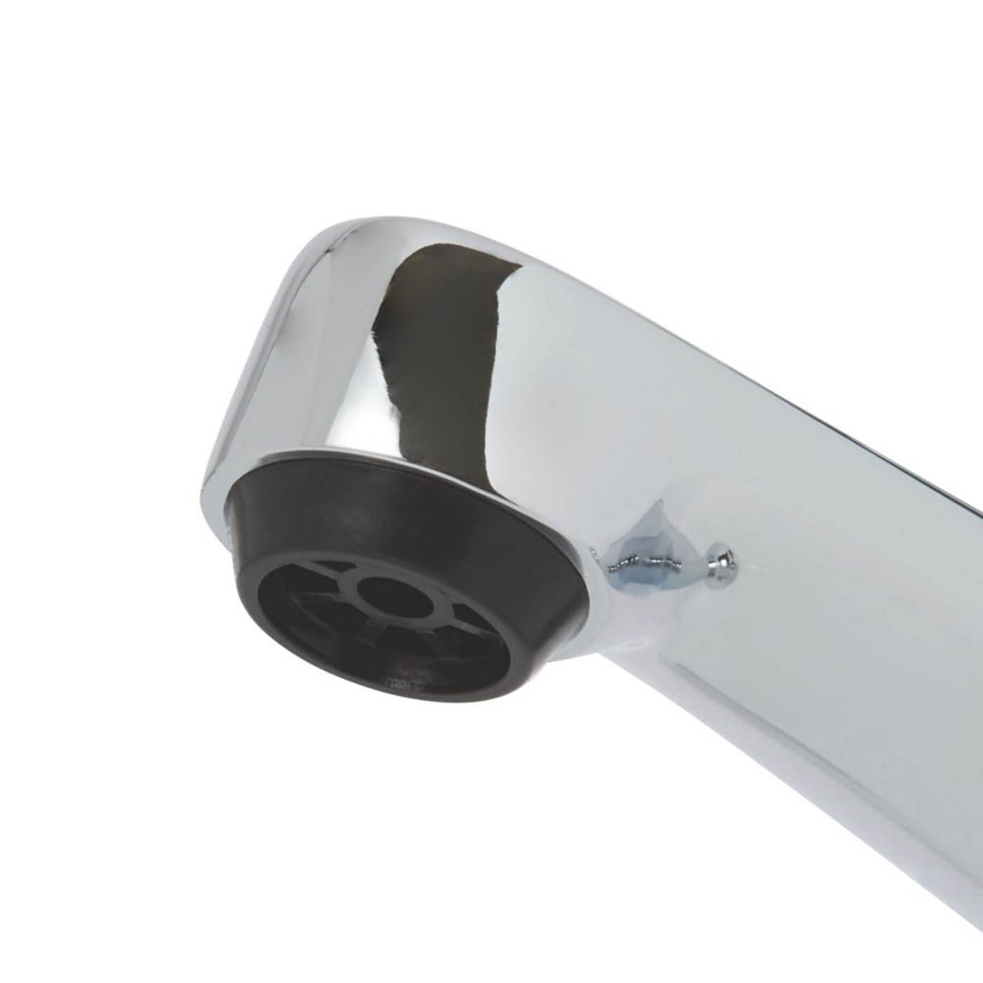 Kitchen Pillar Taps Chrome Round Head High Neck Full Turn Hot Cold Pair - Image 3