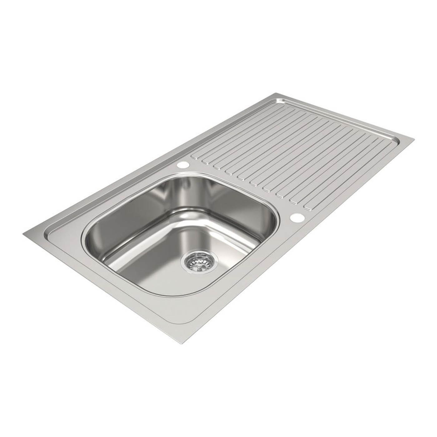 Utility 1 Bowl  Polished Stainless Steel Sink 1000mm x 500mm - Image 2