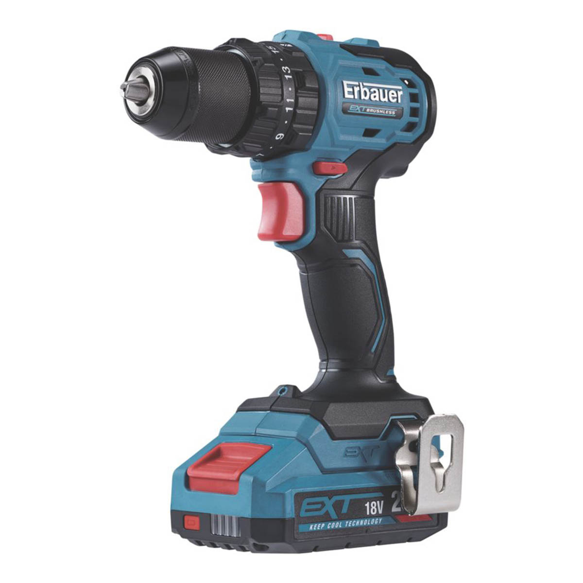 Erbauer Combi Drill Cordless 18V 2.0Ah Li-Ion ECCD18-Li Brushless Lightweight - Image 1
