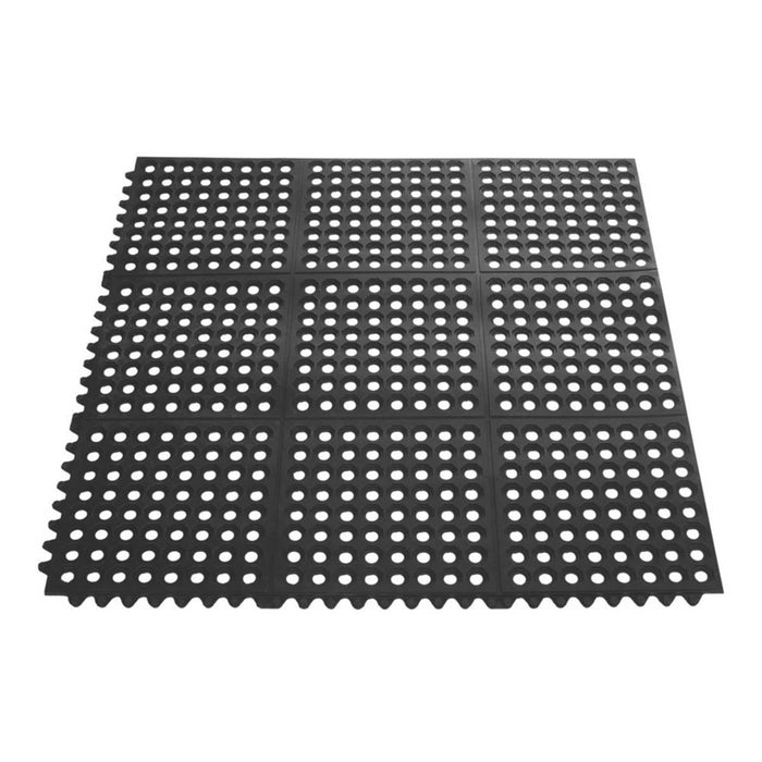 Floor Rubber Mats Heavy Duty No Slip Kitchen Bar Flooring 914x914mm Pack of 4 - Image 4