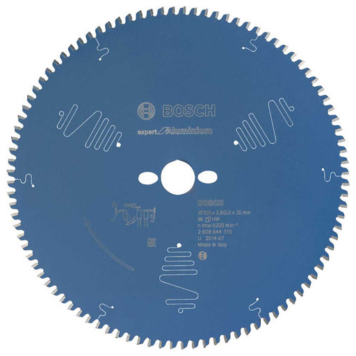 Bosch Circular Saw Blade 96T Aluminium Extra Fine Cut Carbide Teeth 305 x 30mm - Image 1