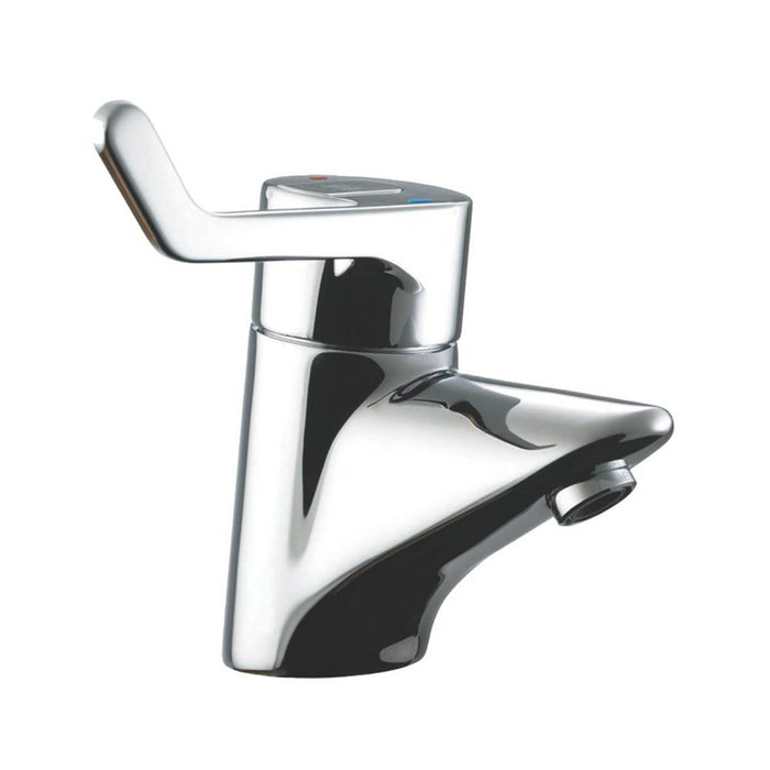 Thermostatic Basin Tap Mixer Chrome Sequential Lever Contemporary Bathroom - Image 1