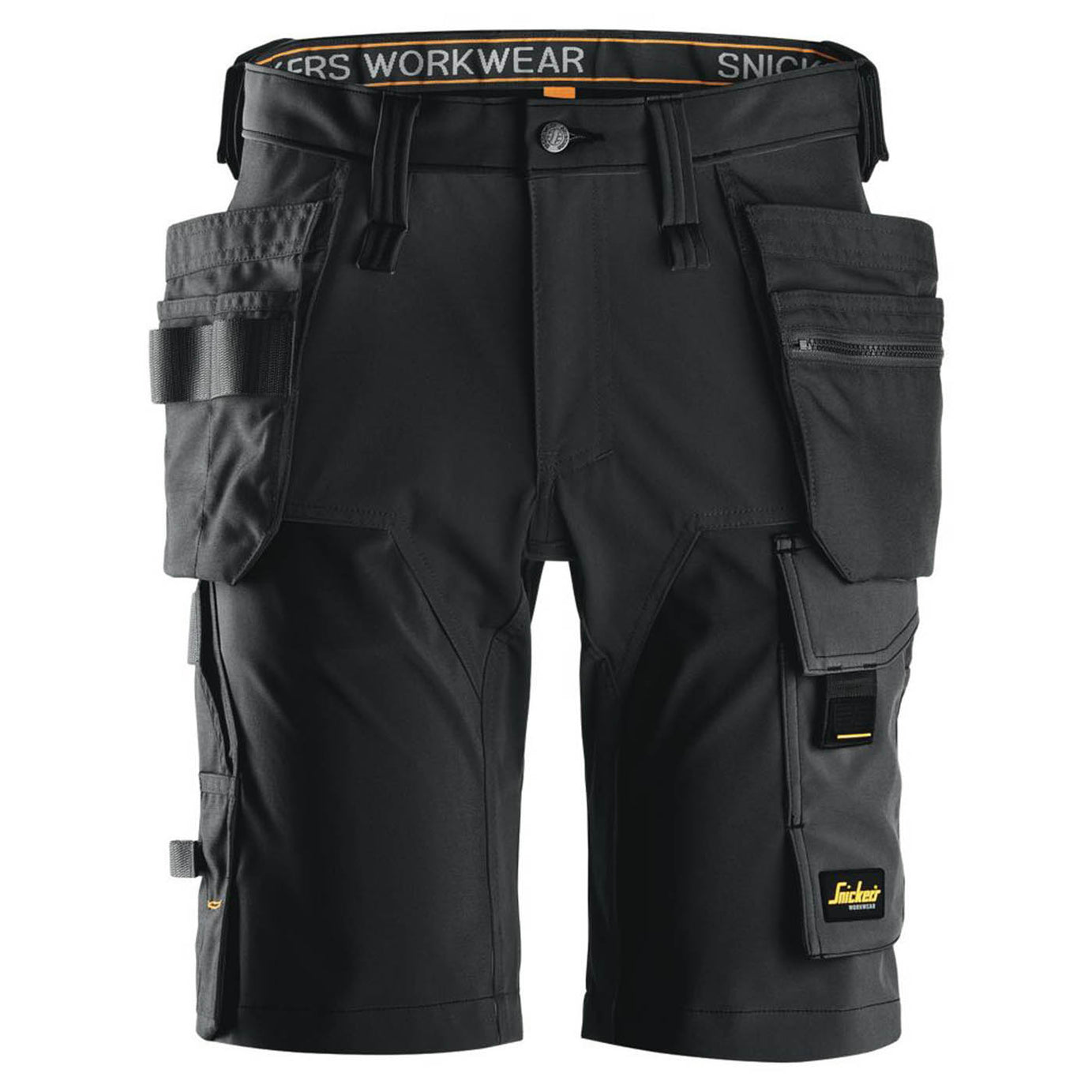 Snickers Work Shorts 6175 Mens Black Windproof Stretch Multi Pockets Cargo 31W - Image 1
