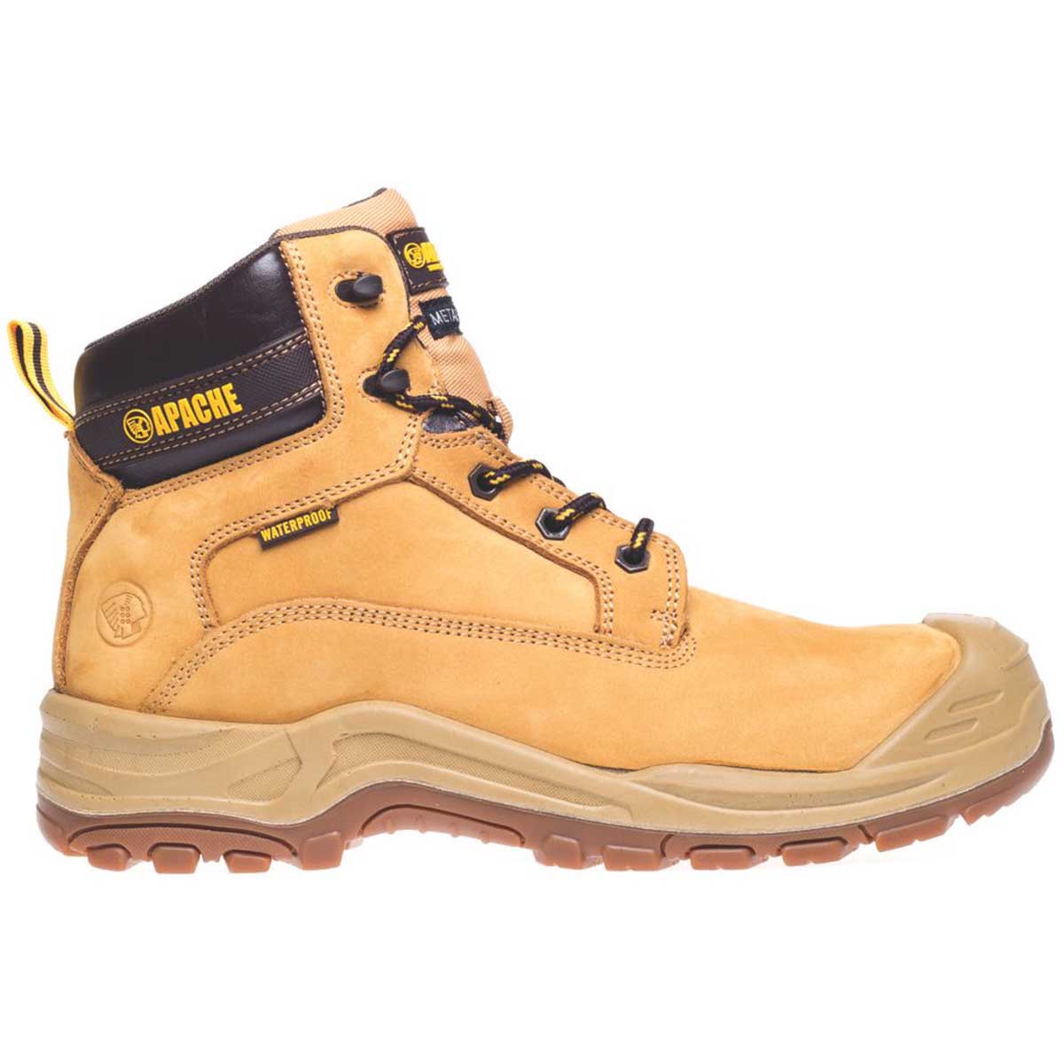 Apache Mens Safety Boots Ankle Honey Metal Free Waterproof Breathable Size 10 - Image 2
