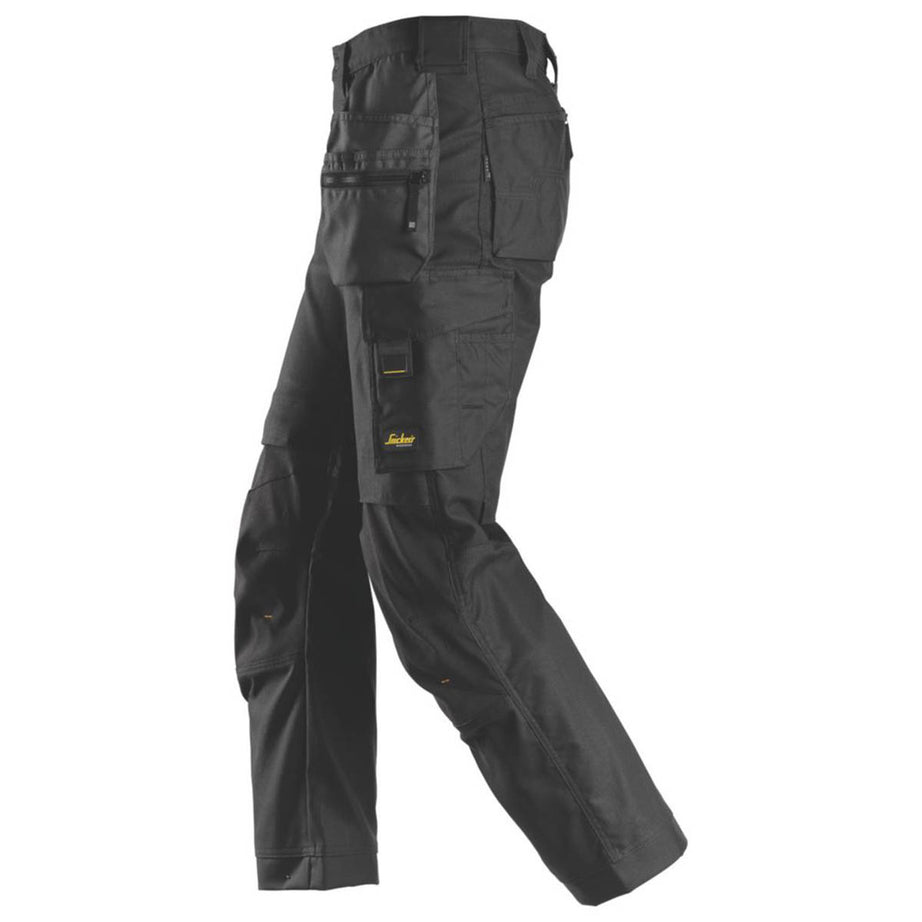 Snickers Work Trousers Mens Regular Fit Black Breathable Multi Pockets 36"W 30"L - Image 5