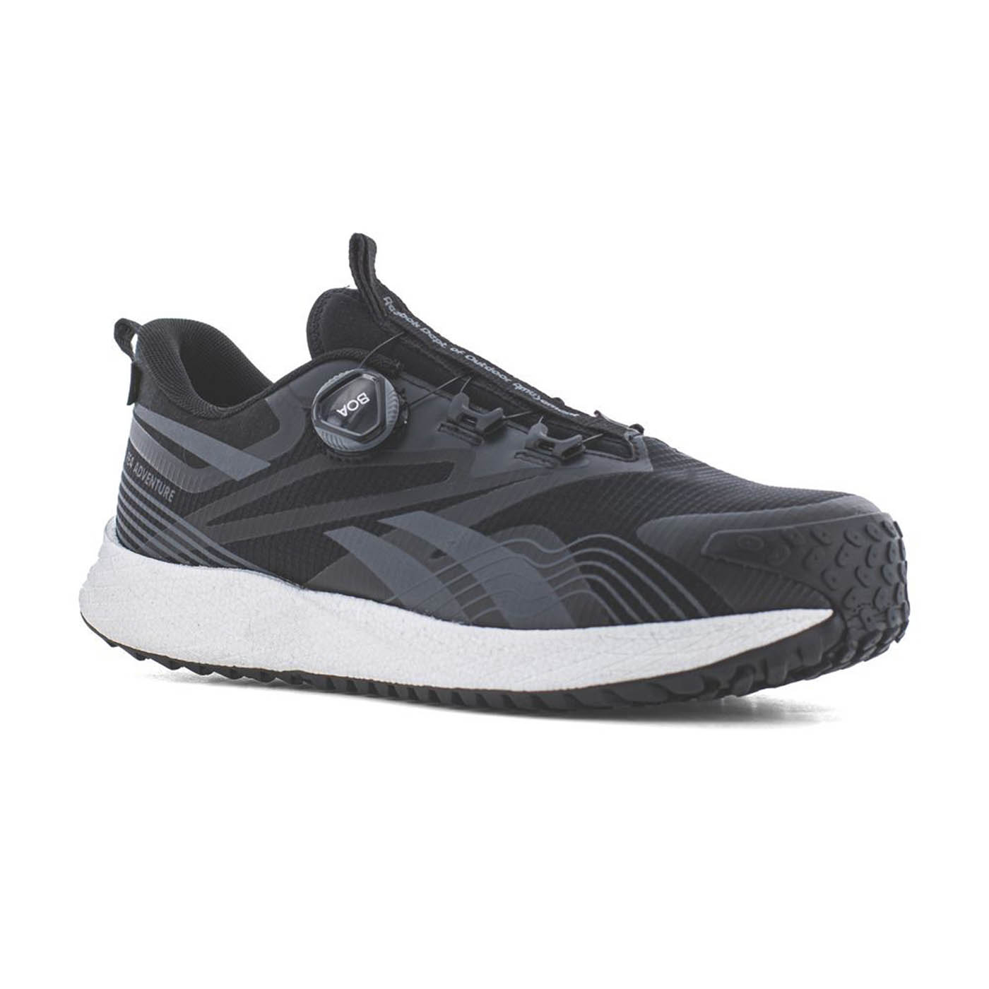 Reebok Safety Trainers Unisex Wide Fit Black Grey Shoes Composite Toe Size 10 - Image 1