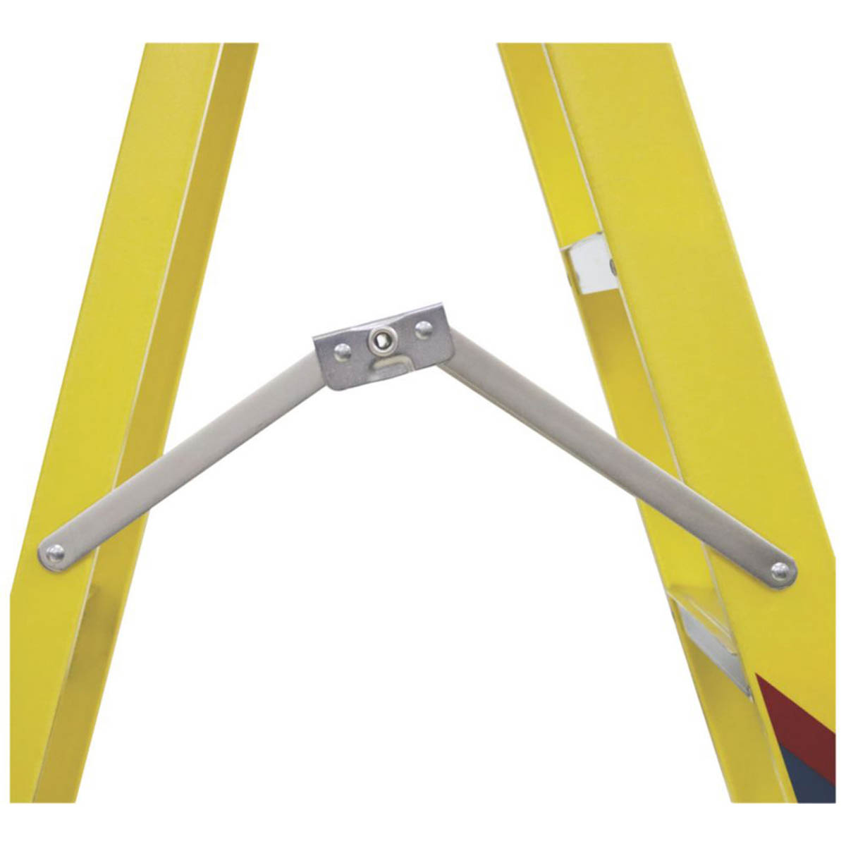 Erbauer Step Ladder 4 Step Swingback A Frame Yellow Fibreglass Anti Slip 1.07m - Image 3