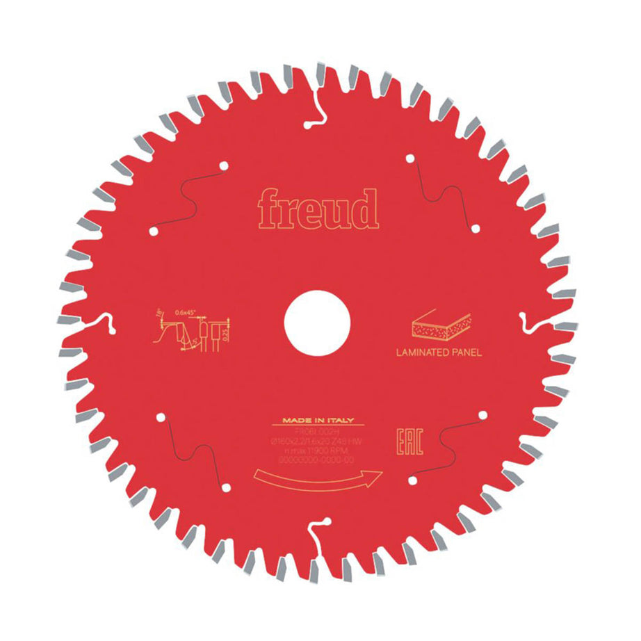 Freud Wood Circular Saw Blade Fine Cut Carbide Tip Multi-Material 160 x 20mm 48T - Image 1