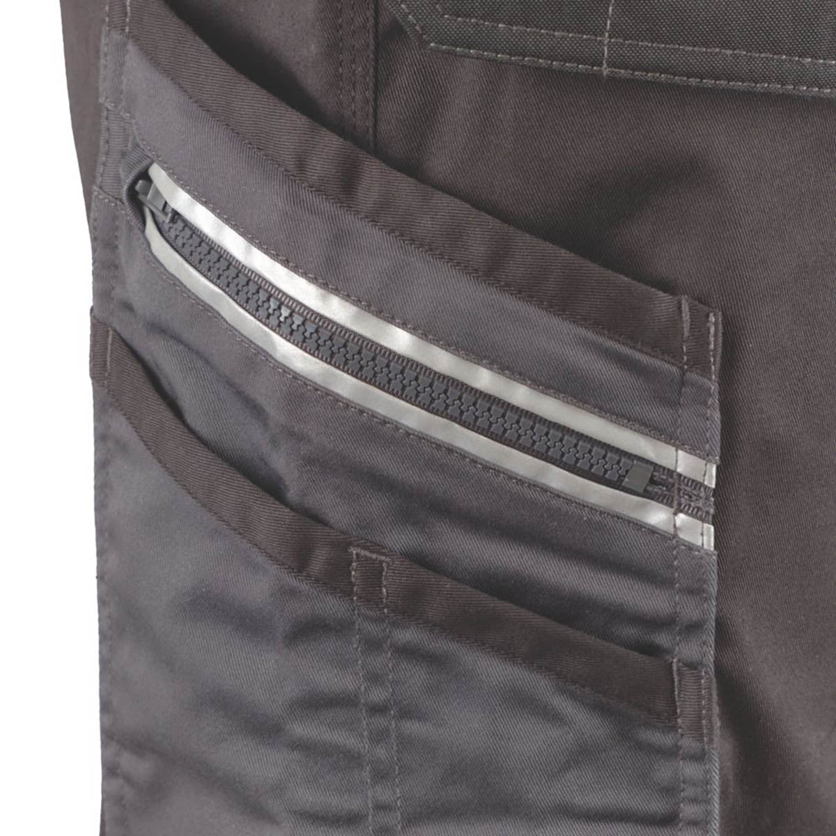 Site Work Trousers Mens Regular Fit Grey Black Stretch Holster Cargo 40"W 30"L - Image 6