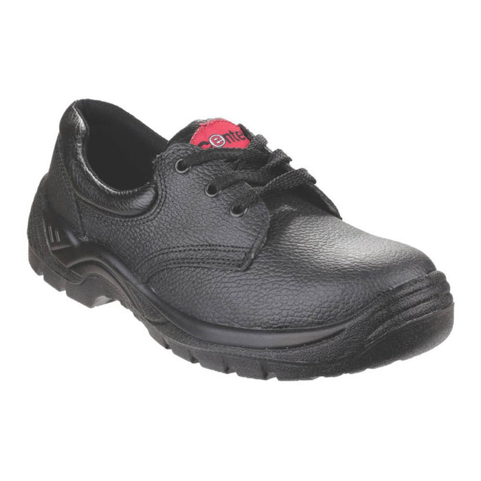 Centek Safety Shoes Unisex Standard Fit Black Leather Workwear Steel Toe Size 5 - Image 2